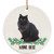 Lovesout Funny Personalized Name Maine Coon Cat Black Christmas Tree Ornament Circle Ceramic