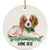 Lovesout Funny Personalized Name Cavalier King Charles Spaniel Puppy Christmas Tree Ornament Circle Ceramic
