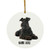 Lovesout Funny Miniature Schnauzer Lying Personalized Name Christmas Circle Ornament