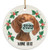 Lovesout Funny Personalized Name Vizsla Tri Color Quarantine 2020 Christmas Tree Ornament White Circle Ceramic