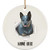 Lovesout Cute Blue Heeler Blue Merle Personalized Name Christmas Tree White Ceramic Circle Ornament