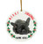 Lovesout Funny Personalized Name French Bulldog Brindle Black Merry Christmas 2020 Circle Ornament