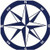 3dRose cst_213841_3 Blue & White Nautical Compass Ceramic Tile Coaster (Set of 4)