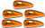 5 Pack of Amber Truck/RV Cab Marker Lights - Teardrop Shape