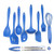 Chef Craft 9 Piece Silicone Kitchen Tool and Utensil Set, Blue