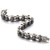 COOLSTEELANDBEYOND Classic Mens Bike Chain Bracelet Stainless Steel Old Metal Treatment Retro Style