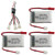 Fytoo 3PCS 7.4V 350mah Lithium Battery with 1 to 3 Charging Conversion line for MJX X401H X402 Four-axis Aircraft Accessories Remote Control Helicopter Battery