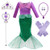 Little Girls Mermaid Costume Princess Dresses for Girls Halloween Birthday Party Dress Up 3T 4T -K34100CM-