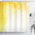 Ambesonne Yellow and White Shower Curtain Fractal Mosaic Form with Simplistic Abstract Triangles with Ombre Effect Cloth Fabric Bathroom Decor Set with Hooks 70 inch Long Yellow White