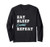Crochet Lover Eat Sleep Repeat Craft Hook Crafter Gift Long Sleeve T-Shirt