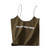 Portazai Womens Button Down V Neck Strappy Tank Tops Loose Casual Sleeveless Shirts Blouses Army Green