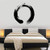 Personality Pattern Vinyl Wall Decal Yoga Wall Circle Enso Zen Calligraphy Japanese Nirvana Sticker Living Room Bedroom 58X57Cm