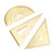 uxcell Measuring Tool Set with Protractor 30/60 45 Degrees Triangle Ruler Brass