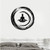 Wall Sticker Vinyl Wall Applique Buddhist Circle Yoga Studio Bedroom Wall Sticker Relaxation Meditation Art Mural Home Decoration 57X57Cm Wall Decals