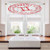Zodiac Gemini Valances for Bathroom Weathered Old Rubber Stamp Design Vintage Circle Stars Sign and Dates 42 inch x 18 inch Scarlet and White