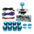 Tongmisi Arcade DIY LED Kit with Zero Delay USB Encoder to PC Arcade Games 8 Way Joystick  Plus 5V LED Illuminated Arcade Push Buttons -Blue-