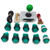 Tongmisi Arcade DIY LED Kit with Zero Delay USB Encoder to PC Arcade Games 8 Way Joystick  Plus 5V LED Illuminated Arcade Push Buttons -Green-