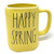 Rae Dunn Happy Spring All Yellow Coffee Tea Mug Artisan Collection by Magenta LL
