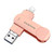 USB Flash Drive 256GB Thumb Drives for Phone Photo Stick Flash Drive 256gb Memory Stick 3in1 WANSISEN Compatible PhoneX/Pad/Pod/MacBook/Android/PC/iOS/USB C-Pink256G-ZQ-