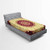 Lunarable Mandala Fitted Sheet Vintage Floral Mandala Image Antique Round Yellow Leaf Pattern Symmetry Bed Cover with All-Round Elastic Deep Pocket for Comfort Twin Size Dark Fuchsia