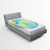 Ambesonne Earth Fitted Sheet Hand Drawn Watercolor Style Earth Kids Art with Color Stains Soft Decorative Fabric Bedding All-Round Elastic Pocket Twin Size Pale Blue Yellow Pistachio Green