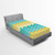 Lunarable Yellow and Blue Fitted Sheet Horizontal Chevron Motifs Zigzag Lines Pattern Ombre Inspired Design Soft Decorative Fabric Bedding All-Round Elastic Pocket Twin Size Aqua Mustard
