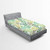 Lunarable Leaf Fitted Sheet Leaf Pattern with Colorful Retro Doodle Style Nature Organic Lines Floral Bed Cover with All-Round Elastic Deep Pocket for Comfort Twin Size Green Yellow Brown