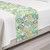 Lunarable Leaf Bed Runner Leaf Pattern with Colorful Retro Doodle Style Nature Organic Lines Floral Decorative Accent Bedding Scarf for Hotels Homes and Guestrooms Green Yellow Brown