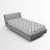 Lunarable Geometric Fitted Sheet Continuous Pattern of Abstract Curved Lines on Plain Background Soft Decorative Fabric Bedding All-Round Elastic Pocket Twin Size Charcoal Grey and White