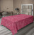 Lunarable Floral Flat Sheet Rhythmic Thin Lines Sketch of Flower Petals Twigs Leaves Illustration Pattern Soft Comfortable Top Sheet Decorative Bedding 1 Piece Twin Size Pale Ruby White