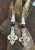 Fleur de Lis Earrings Purple Accent