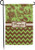 RNK Shops Green  and  Brown Toile  and  Chevron Single Sided Garden Flag -Personalized-