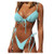 JPOQW Women Two Piece Halter Padded Top Tie Side Bottom Triangle Bikini Bathing Suit