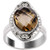 Brown Smoky Quartz 4.00 Ct Oval Brass Wedding Ring Easter Presents For Girls And Women By Orchid Jewelry