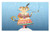 Lunarable Christmas Doormat Cat in Cloths and Items on a Hill Winter Snowing Cartoon Print Decorative Polyester Floor Mat with Non-Skid Backing 30 inch X 18 inch Multicolor