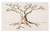 Lunarable Tree of Life Doormat Hand Sketch of Tree with Few Leaves Branches Ready for Growth Fertile Print Decorative Polyester Floor Mat with Non-Skid Backing 30 inch X 18 inch Cream Brown