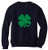 Irish Shamrock Green Clover Heart St. Patricks Day Women Sweatshirt Large Navy