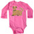 inktastic Cute Brown Dog with Long Sleeve Creeper 18 Months Raspberry 3a349