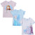 Disney Frozen Elsa Anna Big Girls 3 Pack Short Sleeve T-Shirt Purple/Blue/White 7-8