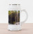 Lunarable Waterfall Beer Stein Mug Natural Curtain of Water Cascades Idyllic Nature Scenery in Forest Image Traditional Style Decorative Printed Ceramic Large Beer Mug Stein Brown Green White
