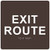 ADA Exit RouteBraille Grade II ADA Compliant6 inchx6 inch 3M Double Sided Tape -brown-