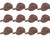 Gelante Plain Blank Baseball Caps Adjustable Back Strap Wholesale LOT 12 Pack- 001-Brown