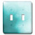 3dRose LSP_152883_2 Pretty Floating Circles On A Shimmering Background Double Toggle Switch White/Turquoise