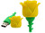 2.0 Yellow Rose Flower 32GB USB External Hard Drive Flash Thumb Drive Storage Device Cute Novelty Memory Stick U Disk Cartoon