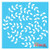 Stencil - Leaf Wreath Circle - Center Frame  and  Backdrop Template-XL2 -18 inch x 18 inch-- Brilliant Blue Color Material