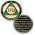 18 Year AA Medallions Sobriety Coin - Alcoholics Anonymous Chips - Eighteen Year Coins - Green White Black Token