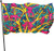 YIBENWANLI Flower Pattern Line Graffiti Painting Flag Garden Flags Themed Welcome Party Seasonal Flag for Outdoors Waterproof Decoration Durable Yard Decor 3X5 ft