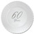 60 Years Classy Diamond Plastic Dinner Plate -8 CT- by Partypro