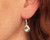 Sterling Silver TearDrop Dangle Hook Earrings Abalone Shell