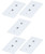 FYL 5x Slim Double port 6P4C RJ11/RJ12 Phone/Telephone Line Cable Jack Wall Plate